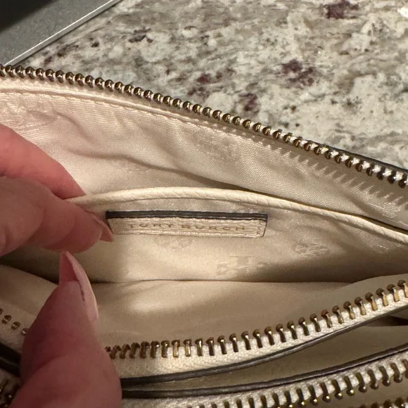 Tory Burch Blake Cream Crossbody Bag - Picture 8 of 9